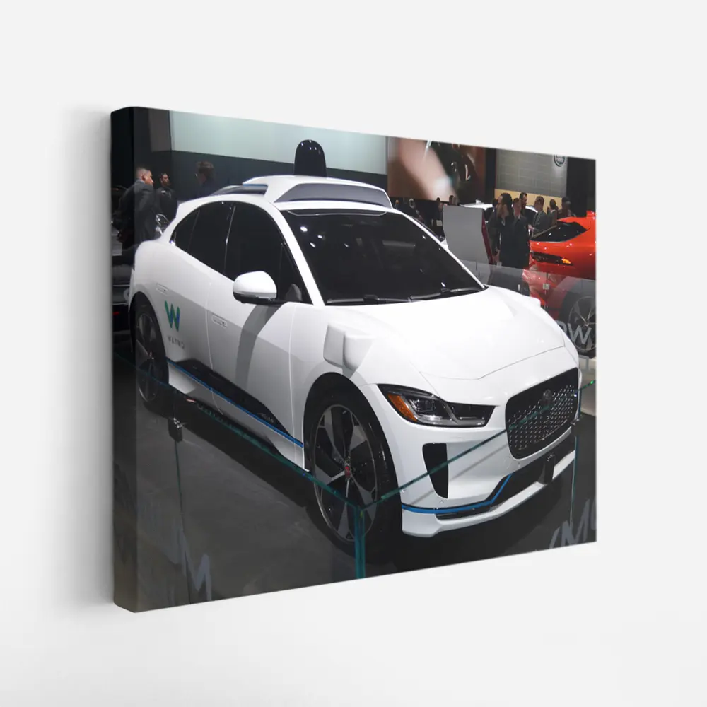 Jaguar I-Pace Waymo White Auto Show – Wall Art