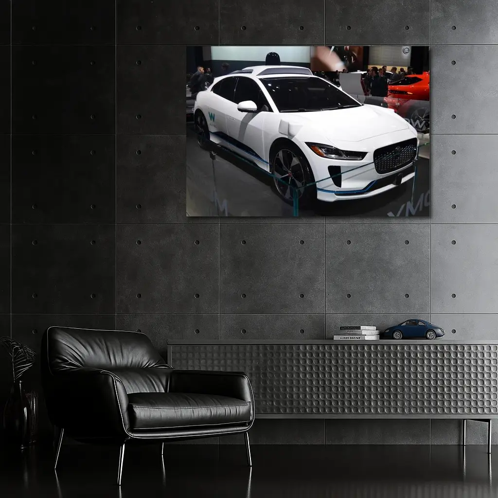 Jaguar I-Pace Waymo White Auto Show – Wall Art