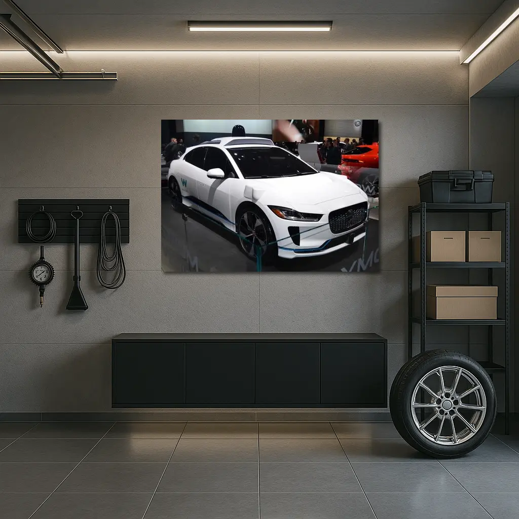 Jaguar I-Pace Waymo White Auto Show – Wall Art