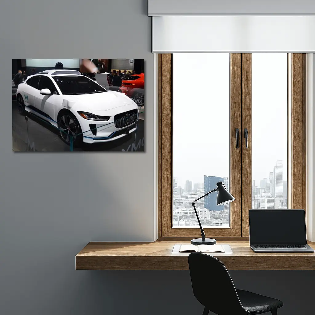 Jaguar I-Pace Waymo White Auto Show – Wall Art