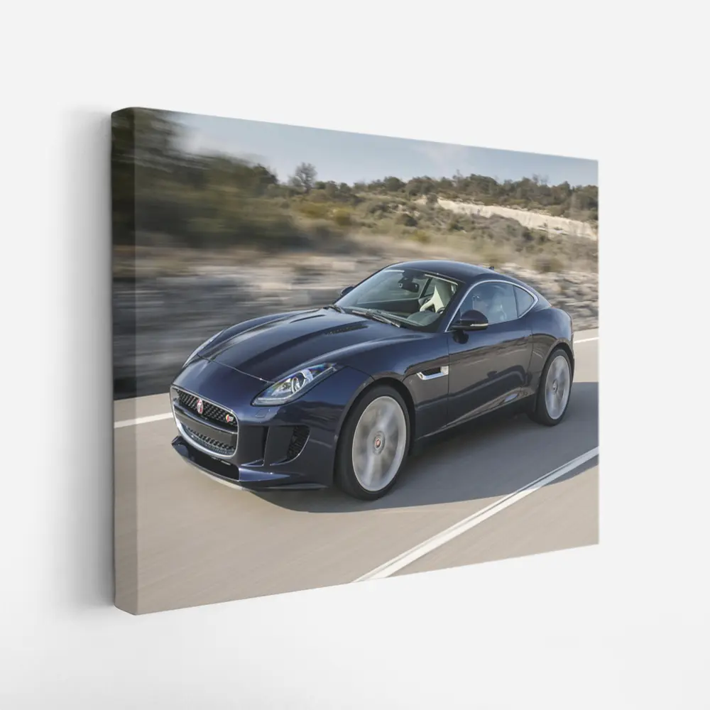 Jaguar F-Type Coupe on Open Road – Wall Art