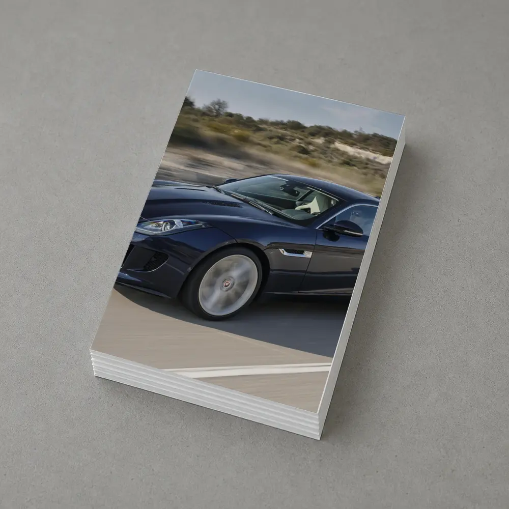 Jaguar F-Type Coupe on Open Road – Postcards