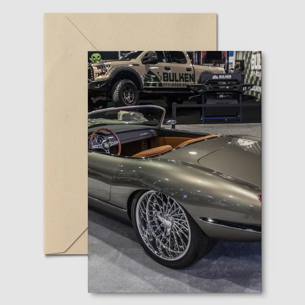 Jaguar E-Type Custom Build Auto Show – Postcards