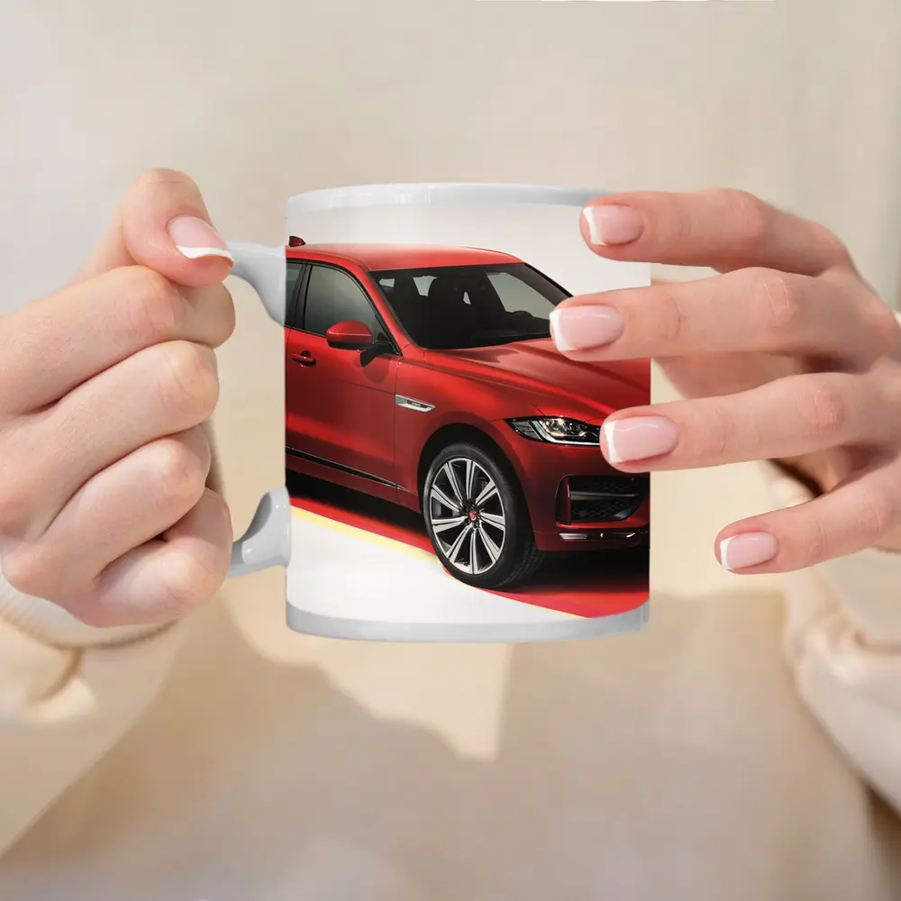 Jaguar F-Pace SUV Red Studio Shot – Mugs