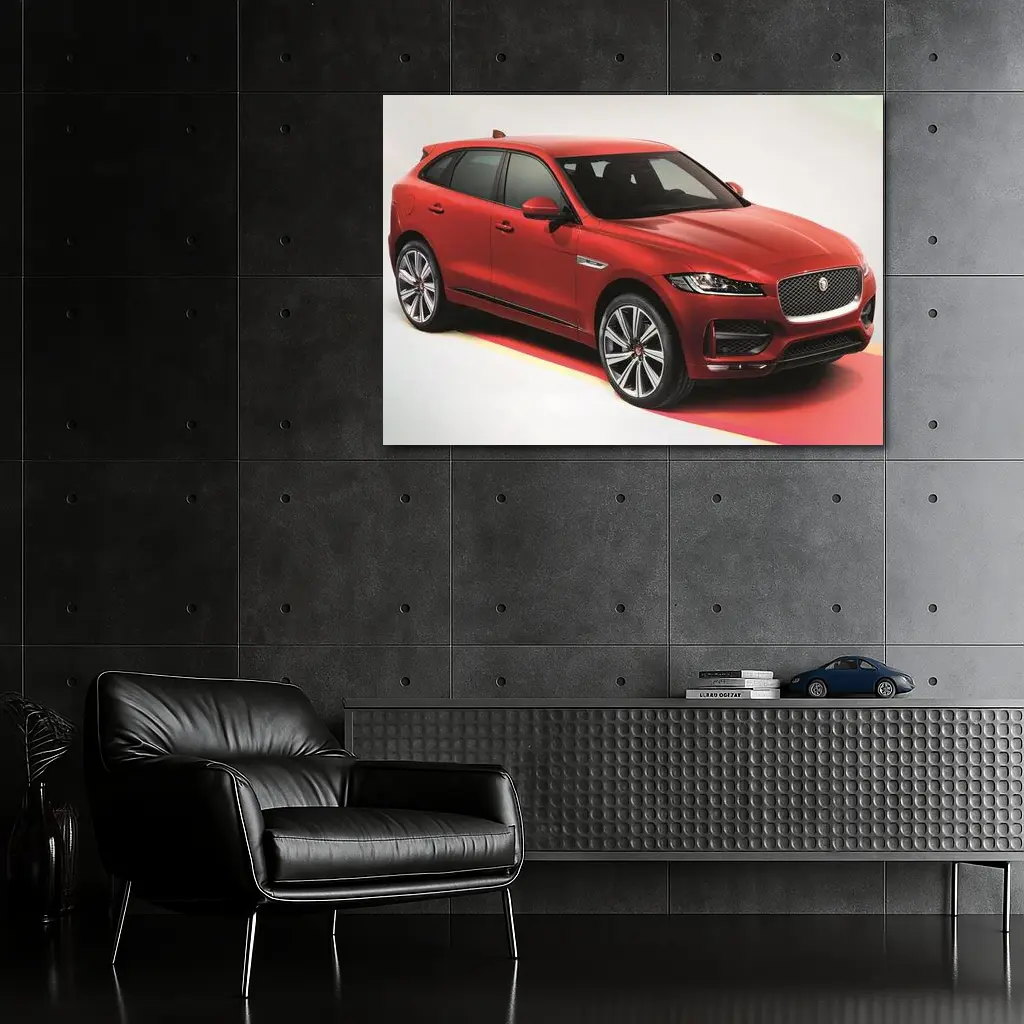 Jaguar F-Pace SUV Red Studio Shot – Wall Art