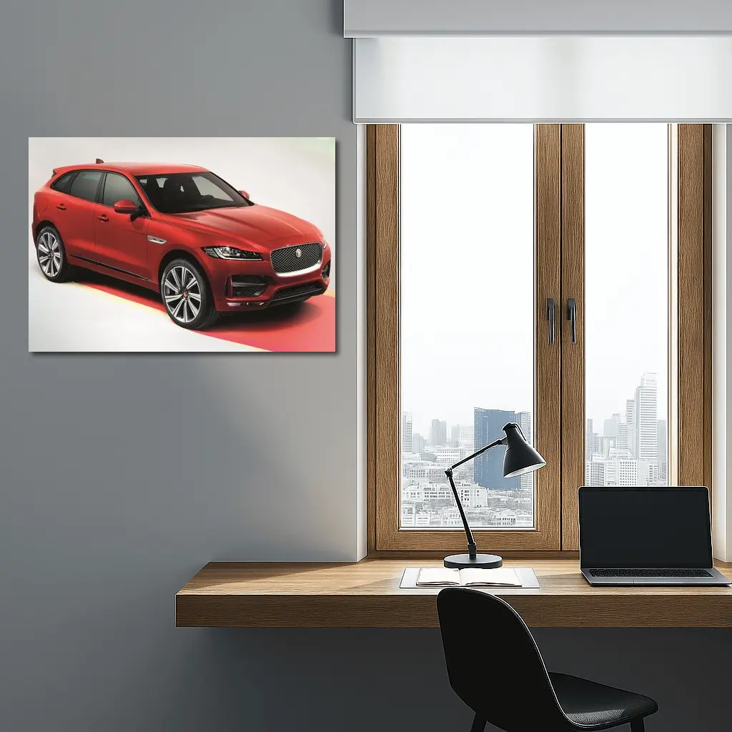 Jaguar F-Pace SUV Red Studio Shot – Wall Art