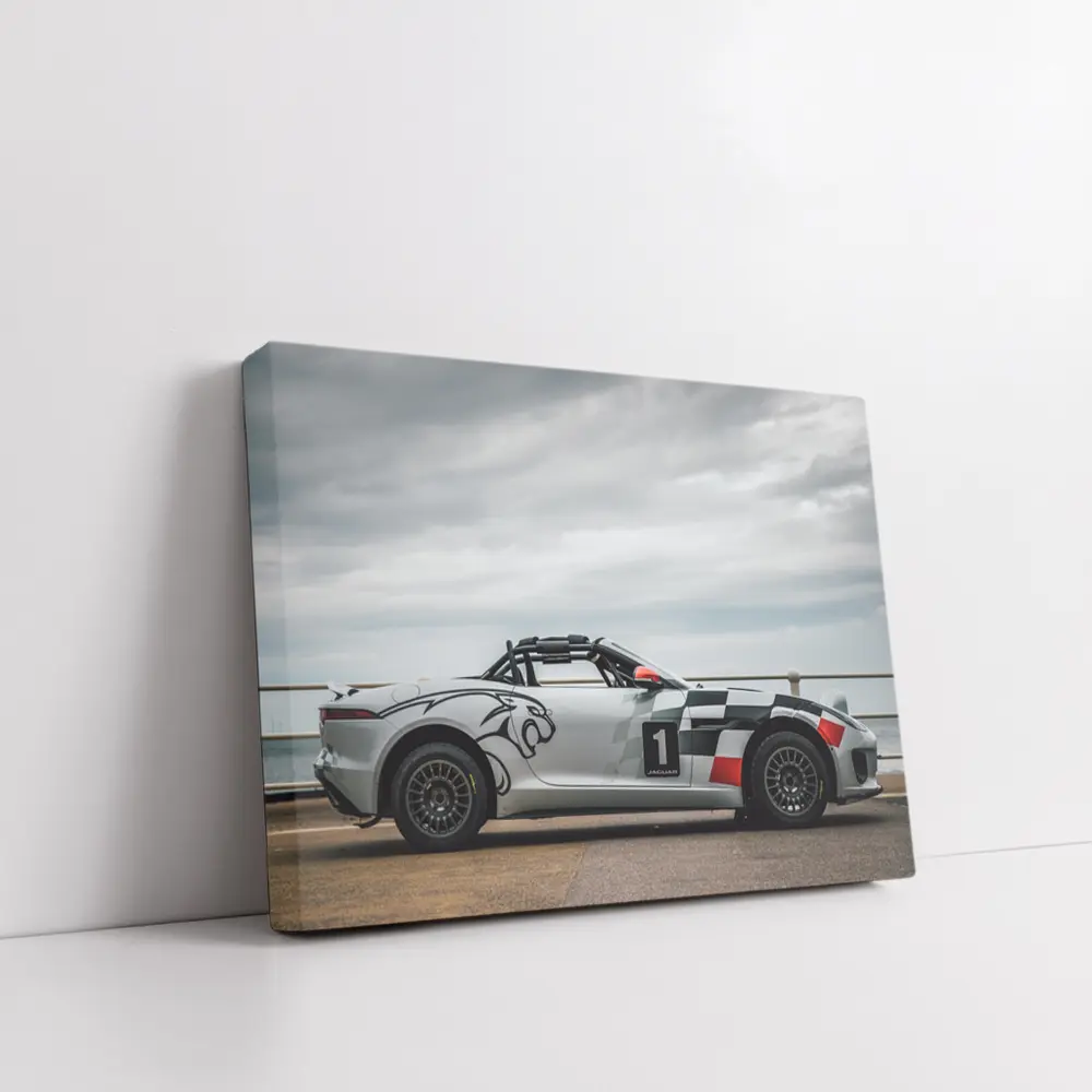 Jaguar F-Type Rally Car Coastal Scene – Wall Art