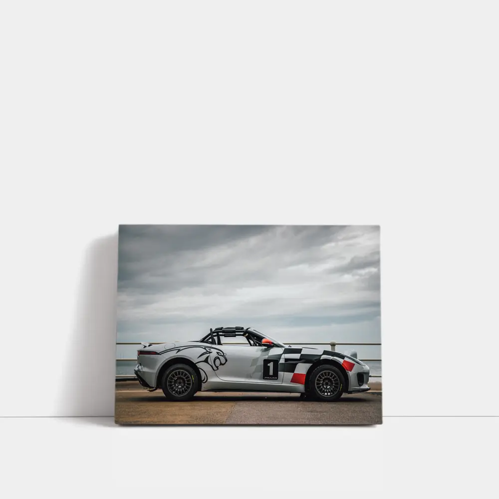 Jaguar F-Type Rally Car Coastal Scene – Wall Art