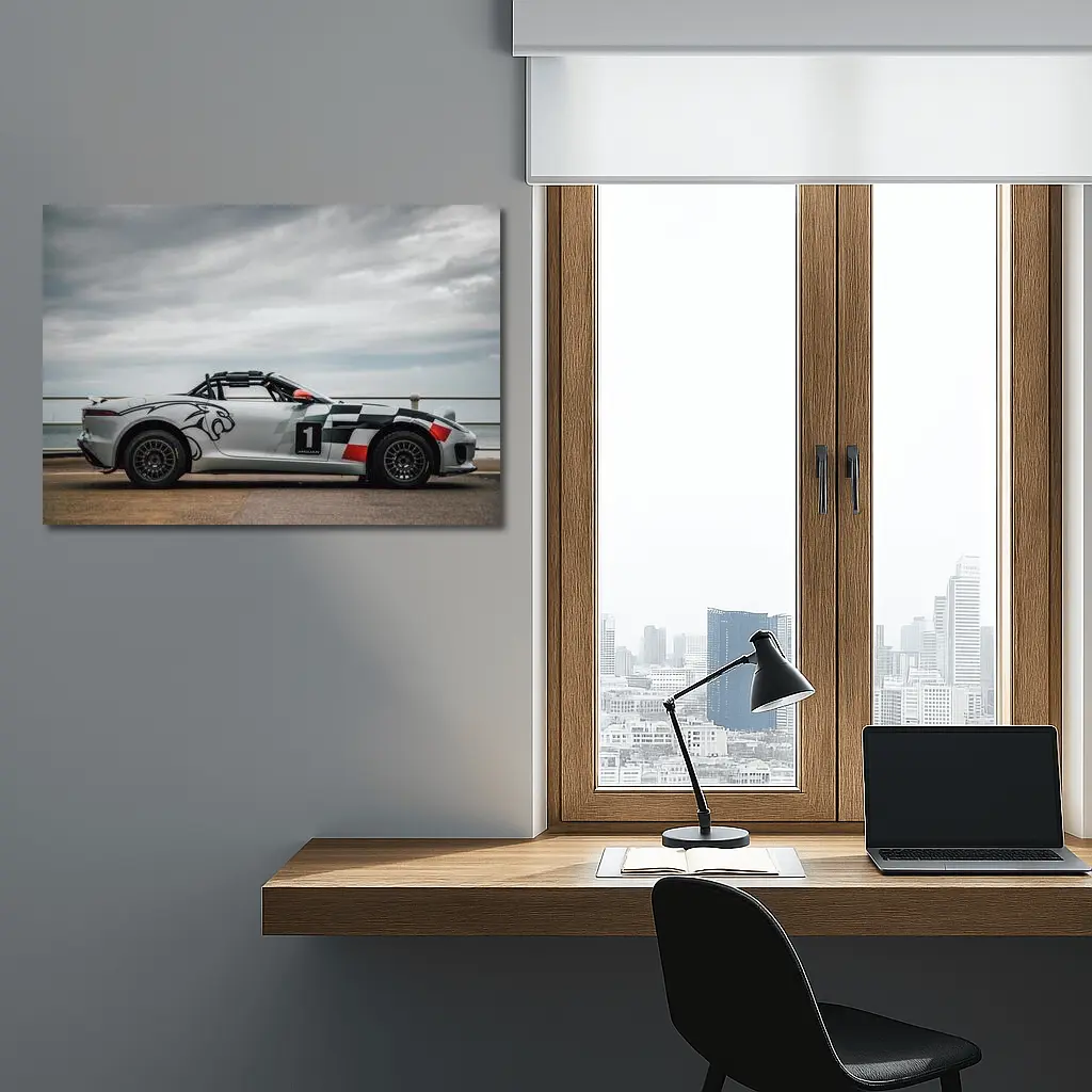 Jaguar F-Type Rally Car Coastal Scene – Wall Art