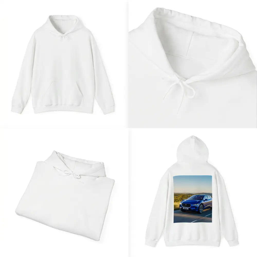 Jaguar I-Pace Blue Electric SUV Road – Hoodies