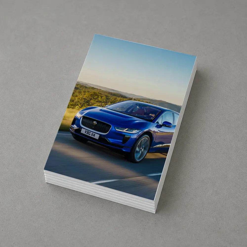 Jaguar I-Pace Blue Electric SUV Road – Postcards