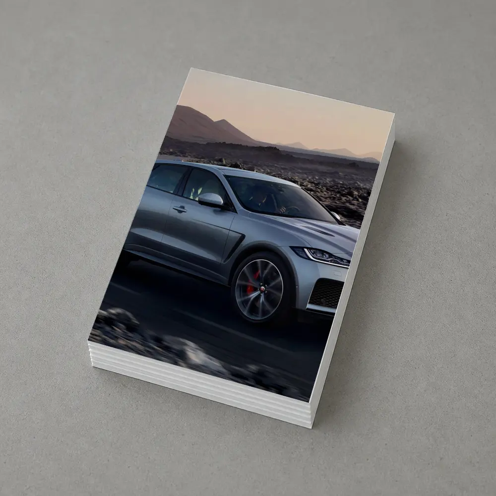 Jaguar F-Pace SVR Silver Desert Road – Postcards
