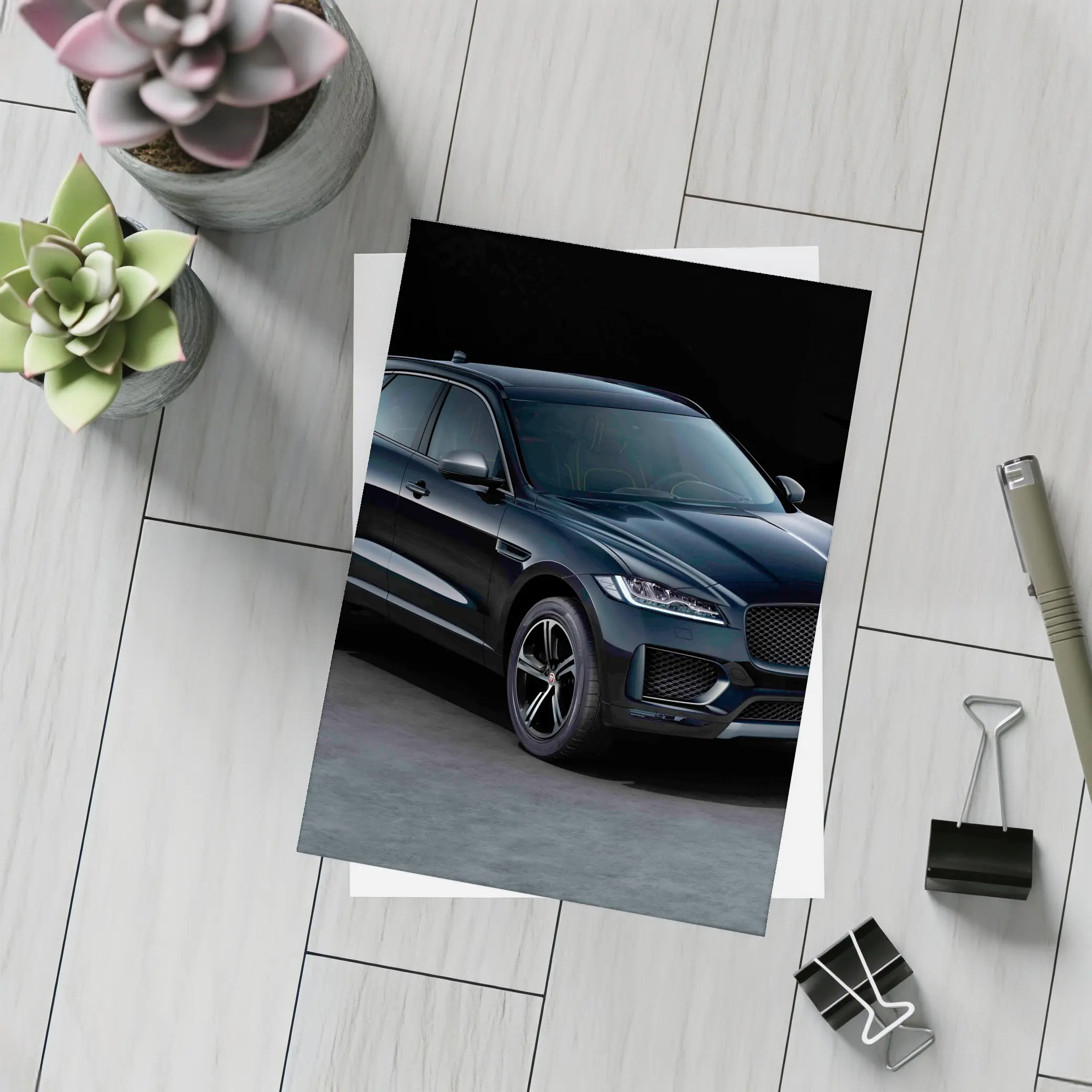 Jaguar F-Pace Dark Studio Shot – Postcards