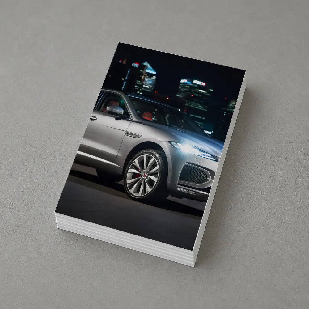 Jaguar F-Pace Silver SUV Night City – Postcards