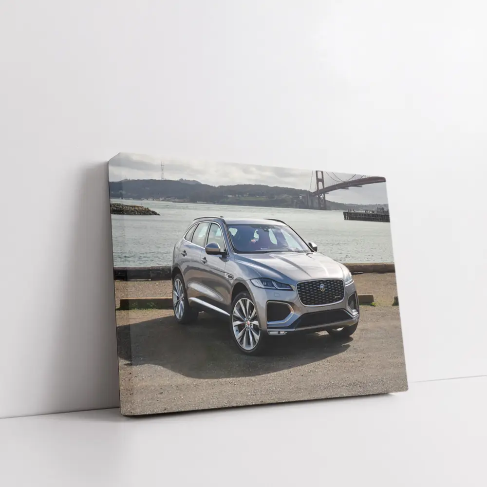 Jaguar F-Pace Silver SUV Golden Gate Bridge – Wall Art