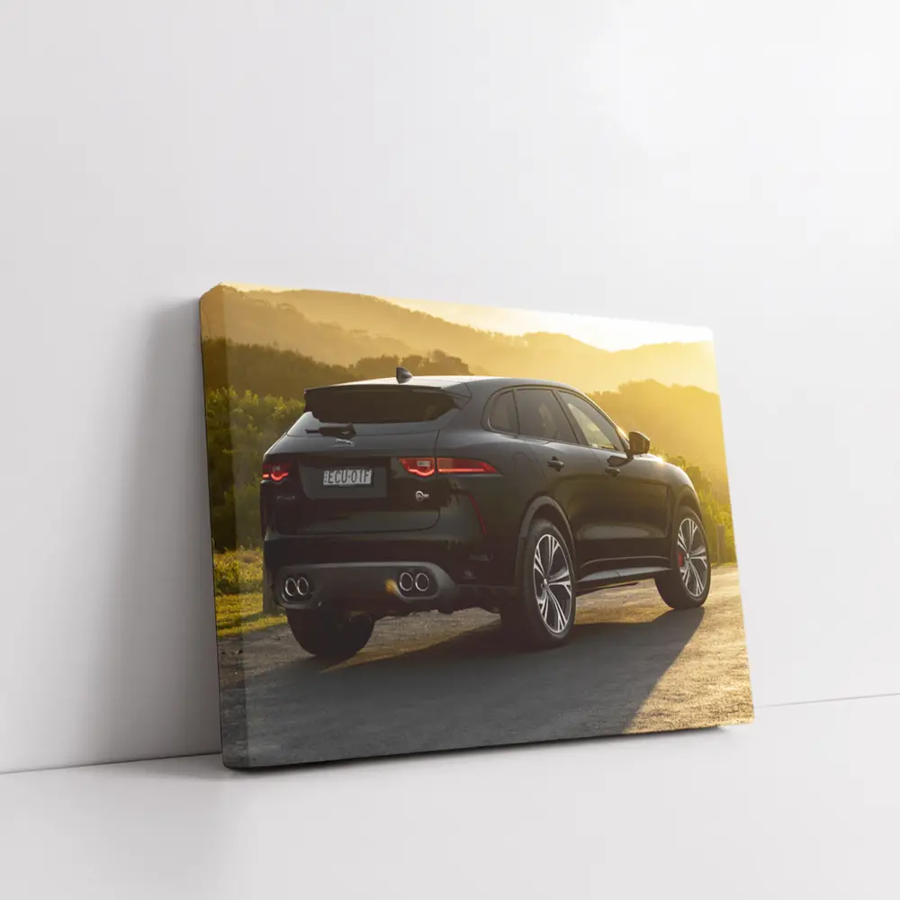 Jaguar F-Pace SVR Black Golden Sunset – Wall Art