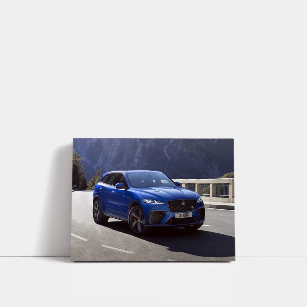 Jaguar F-Pace SVR Blue Mountain Road – Wall Art