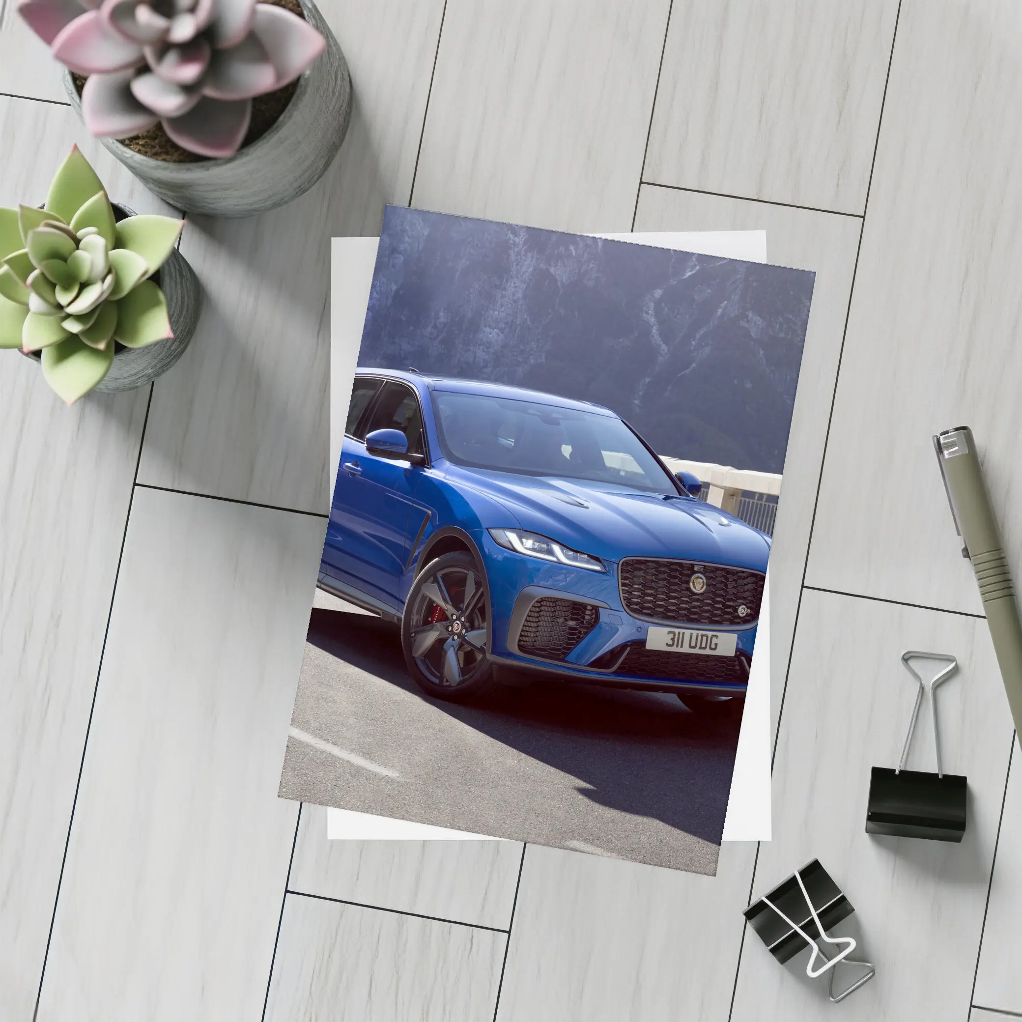 Jaguar F-Pace SVR Blue Mountain Road – Postcards
