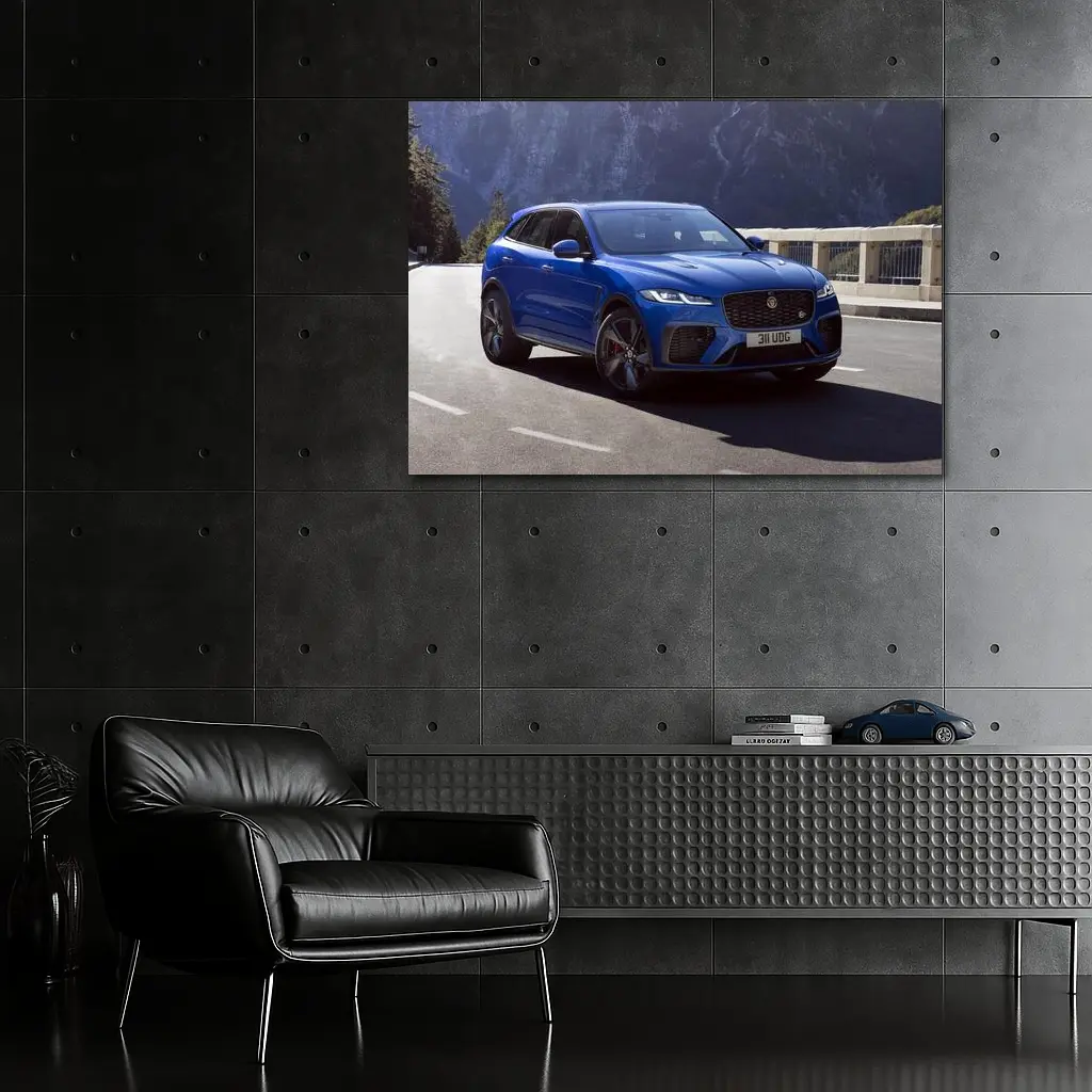 Jaguar F-Pace SVR Blue Mountain Road – Wall Art