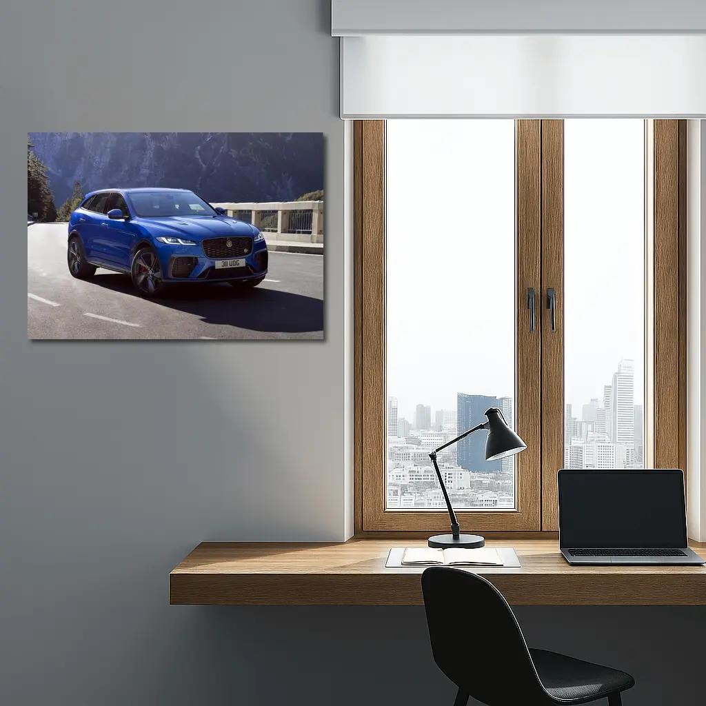 Jaguar F-Pace SVR Blue Mountain Road – Wall Art