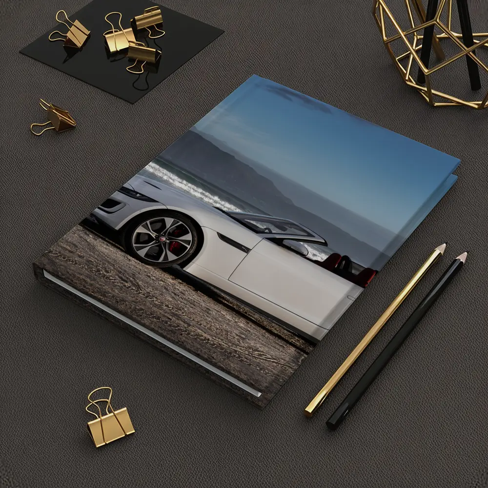 Jaguar F-Type Convertible White Beach Setting – Notebooks