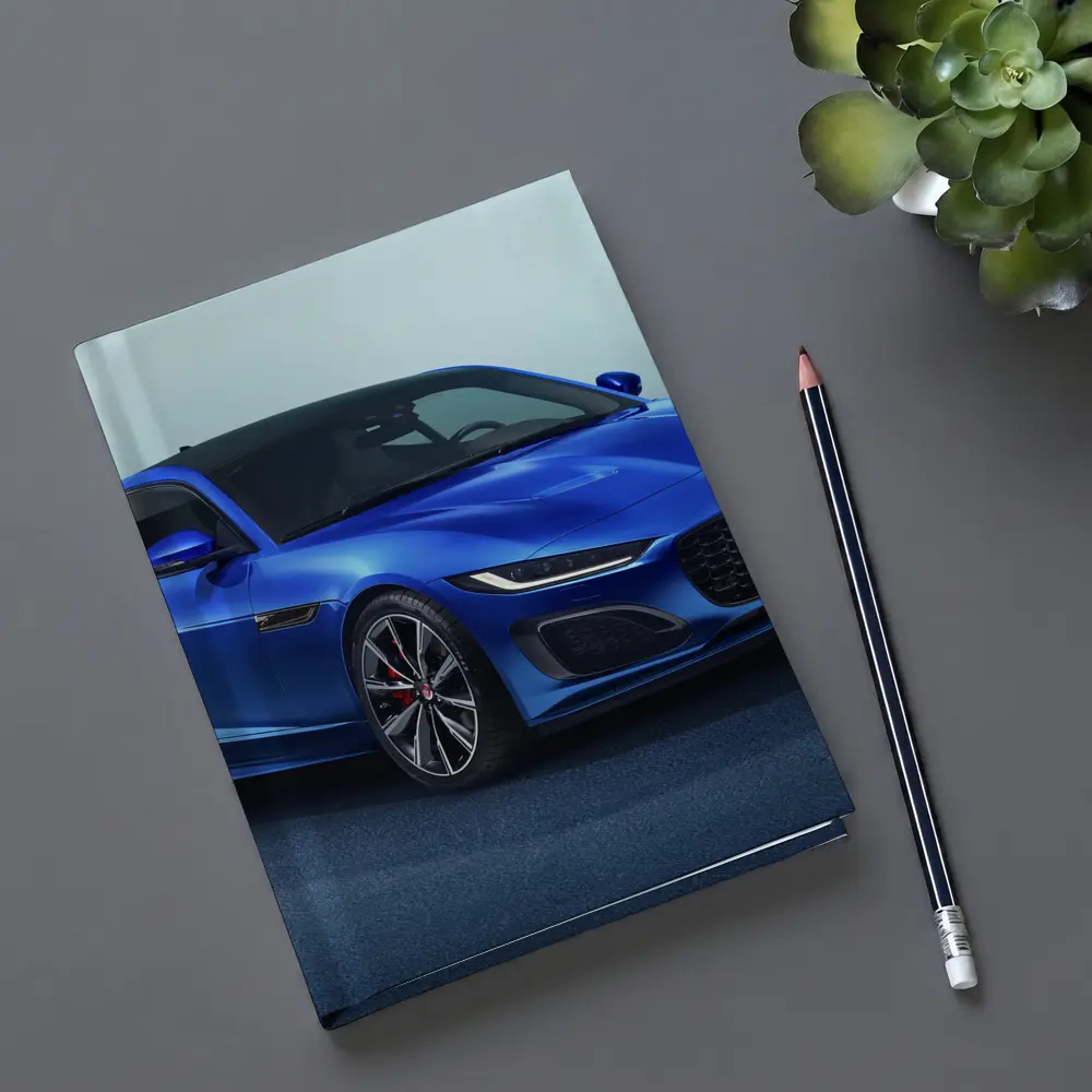 Jaguar F-Type Coupe Blue Studio Shot – Notebooks