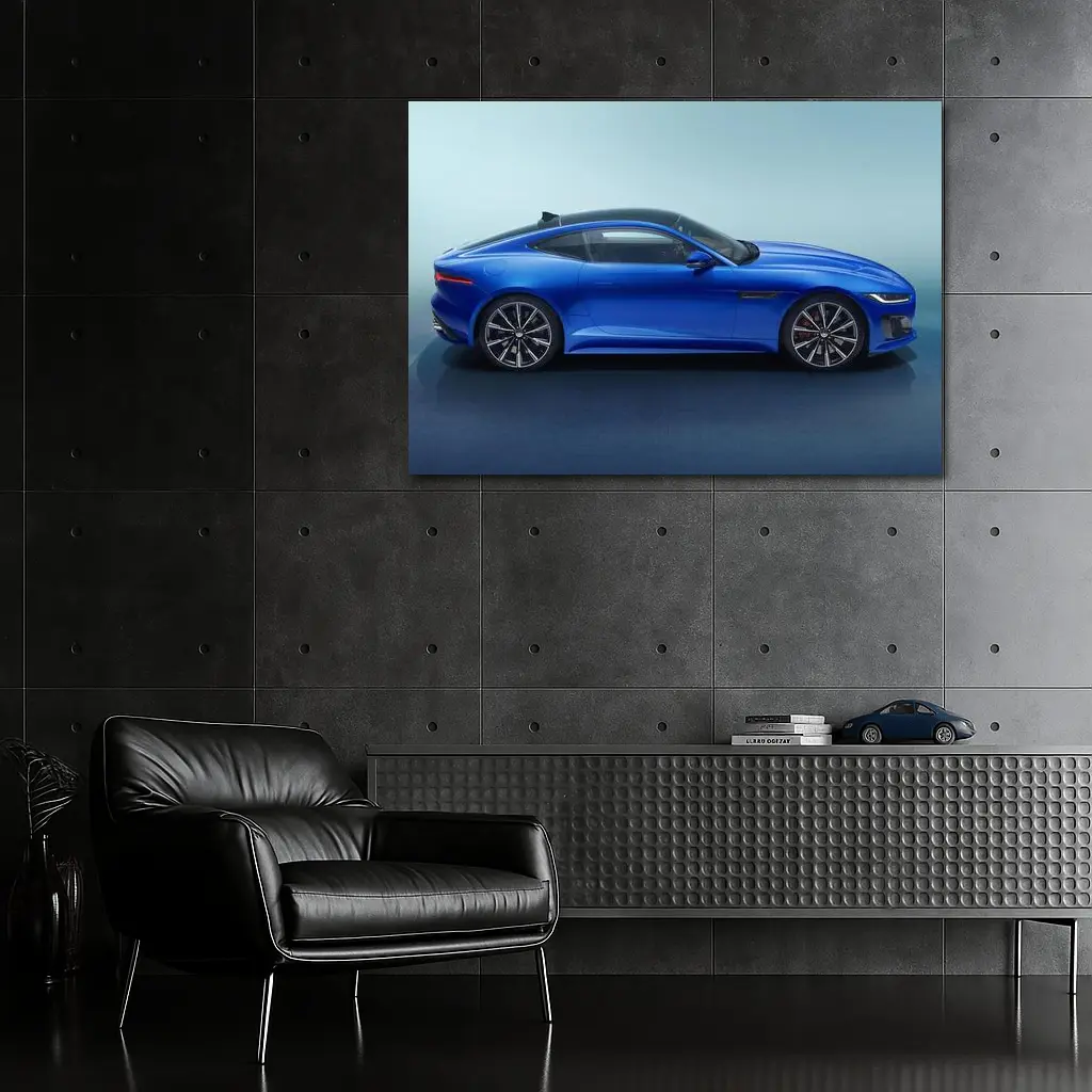 Jaguar F-Type Coupe Blue Studio Shot – Wall Art
