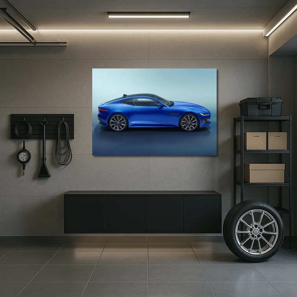 Jaguar F-Type Coupe Blue Studio Shot – Wall Art