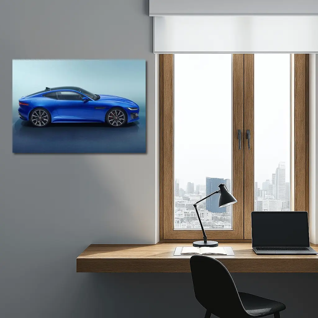 Jaguar F-Type Coupe Blue Studio Shot – Wall Art