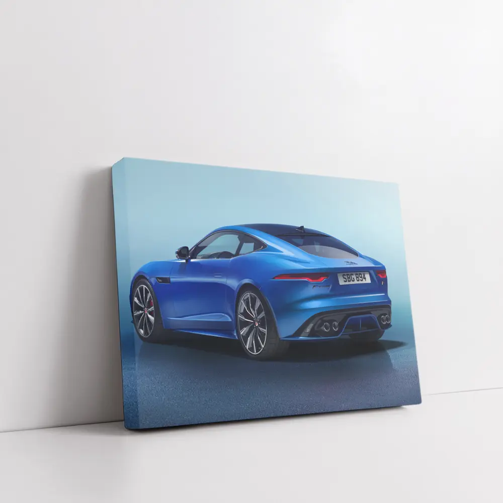 Jaguar F-Type Coupe Blue Studio Shot – Wall Art
