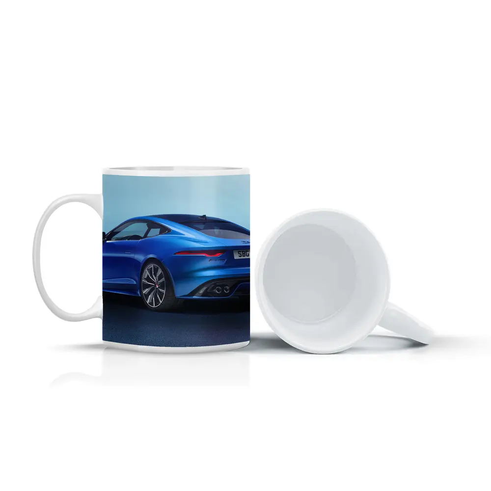 Jaguar F-Type Coupe Blue Studio Shot – Mugs