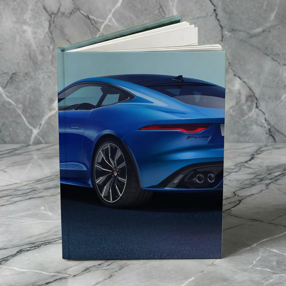 Jaguar F-Type Coupe Blue Studio Shot – Notebooks