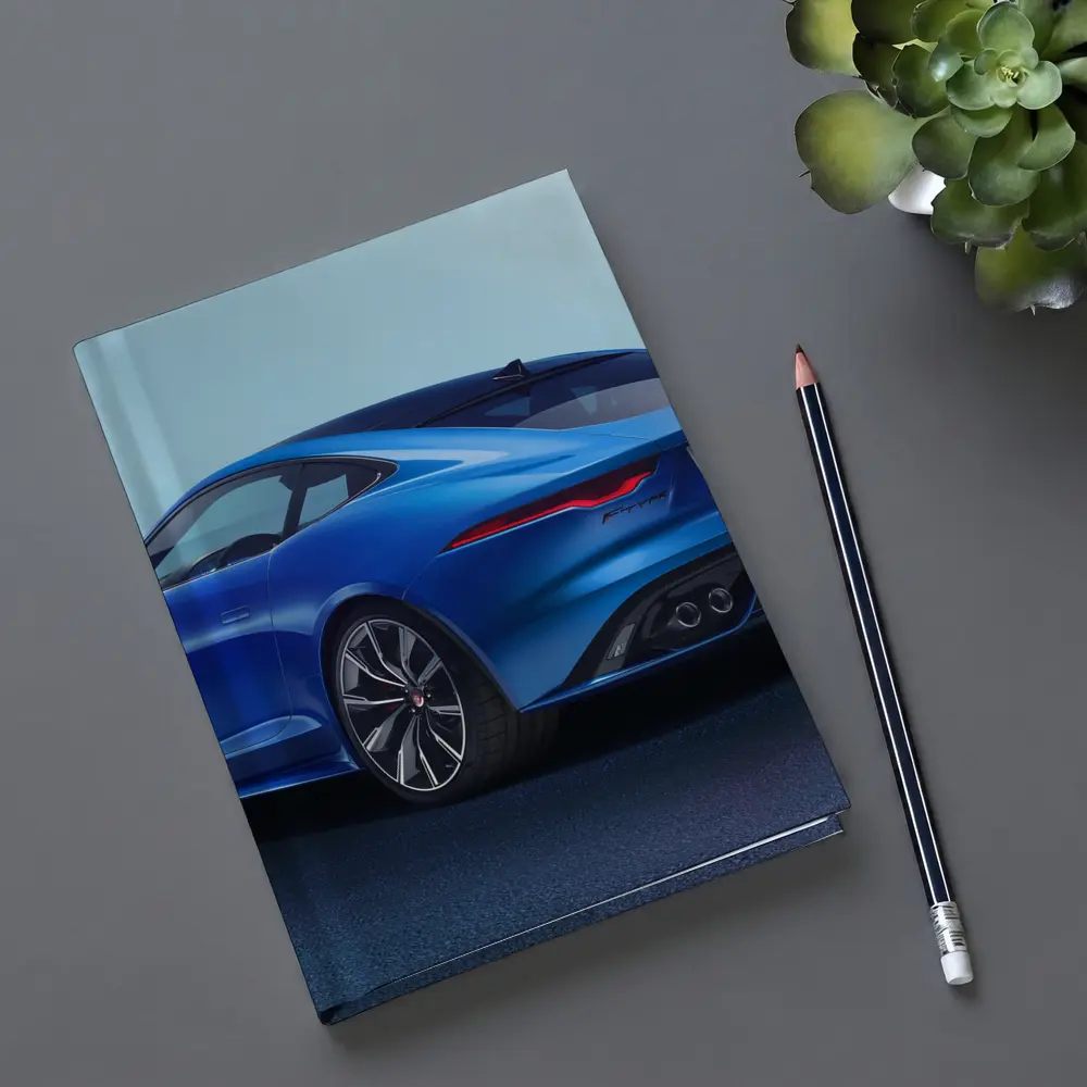 Jaguar F-Type Coupe Blue Studio Shot – Notebooks