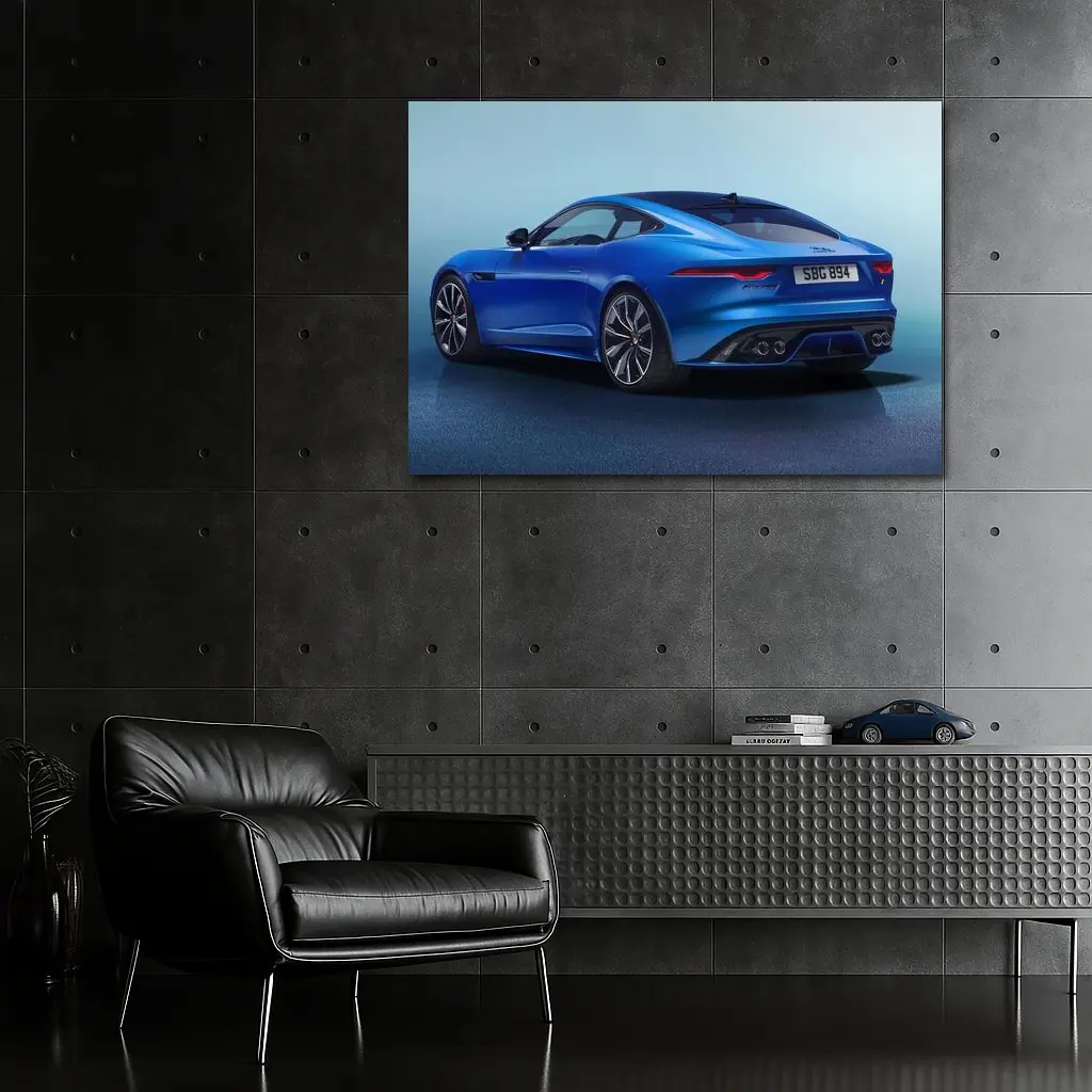 Jaguar F-Type Coupe Blue Studio Shot – Wall Art