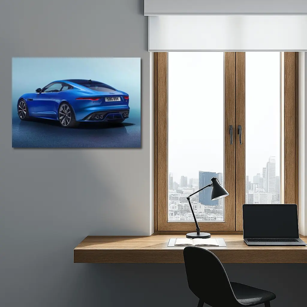 Jaguar F-Type Coupe Blue Studio Shot – Wall Art