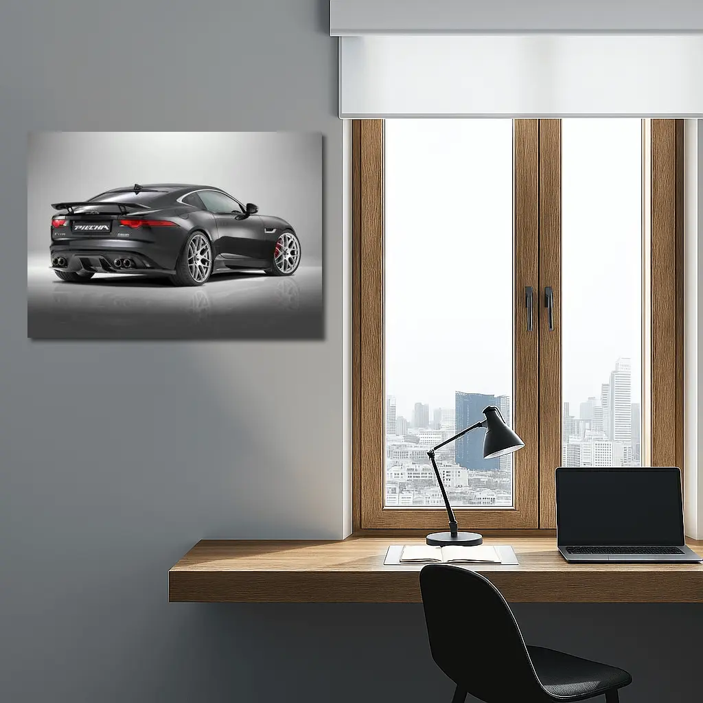 Jaguar F-Type Dark Gray Studio Shot – Wall Art
