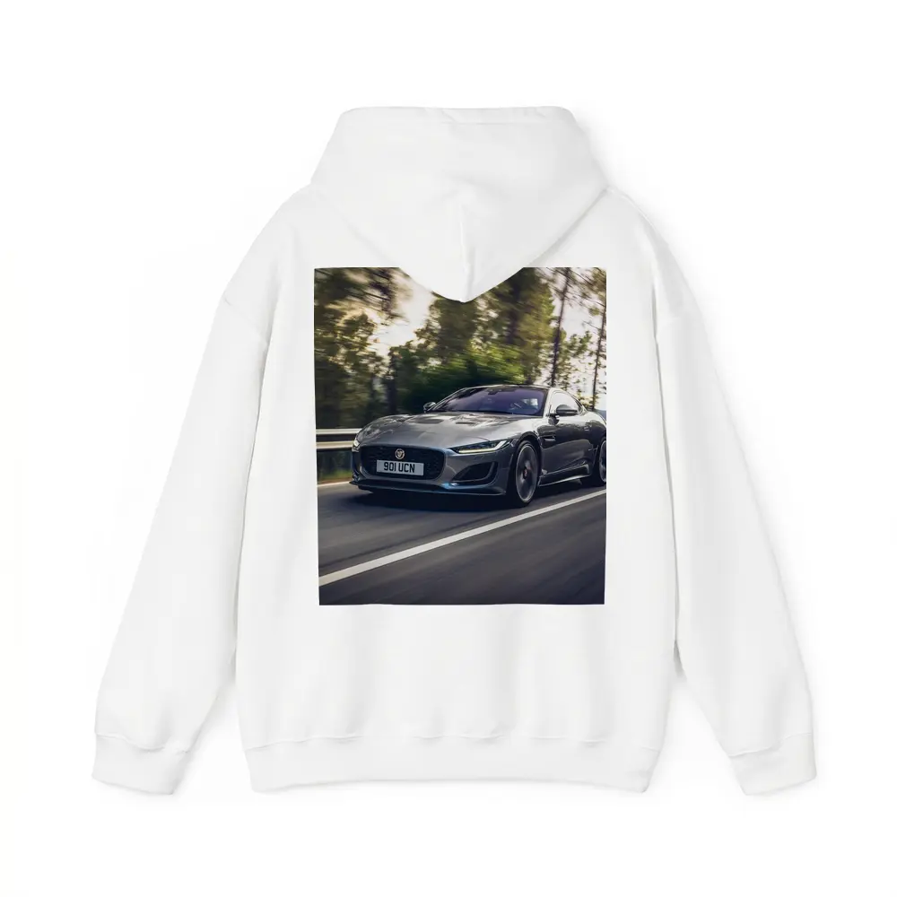 Jaguar F-Type Coupe On Forest Road – Hoodies