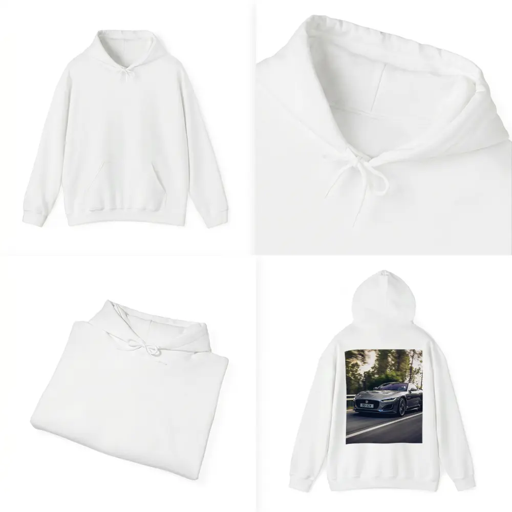 Jaguar F-Type Coupe On Forest Road – Hoodies