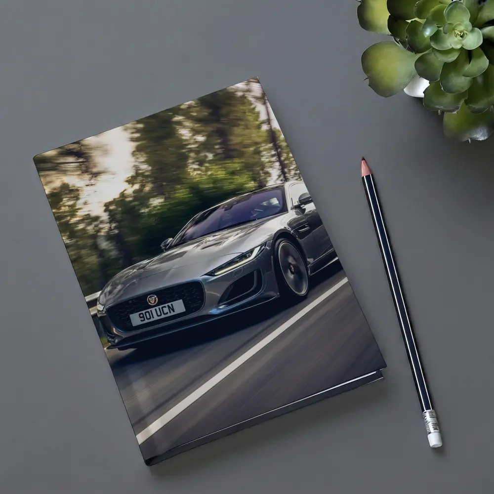Jaguar F-Type Coupe On Forest Road – Notebooks