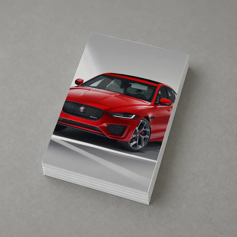 Jaguar XE R-Dynamic Red Sedan Studio – Postcards