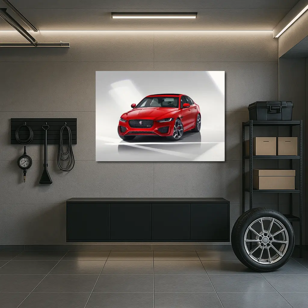 Jaguar XE R-Dynamic Red Sedan Studio – Wall Art