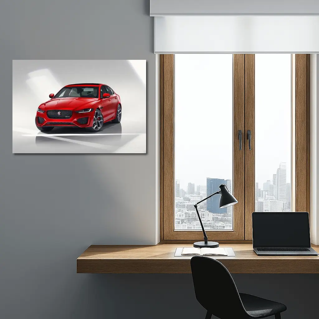 Jaguar XE R-Dynamic Red Sedan Studio – Wall Art