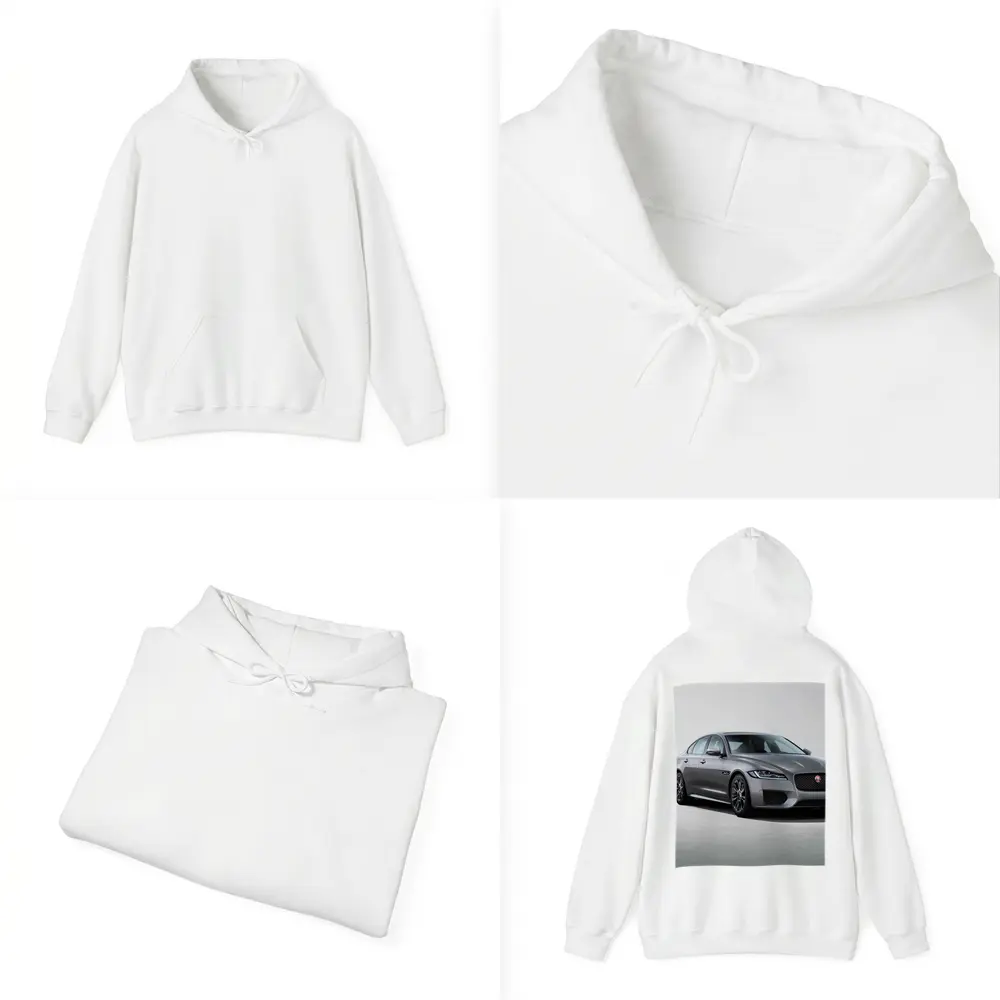 Jaguar XF Chequered Flag Gray Studio Shot – Hoodies