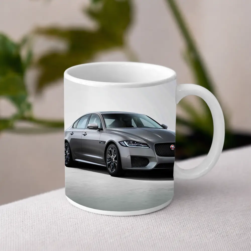 Jaguar XF Chequered Flag Gray Studio Shot – Mugs