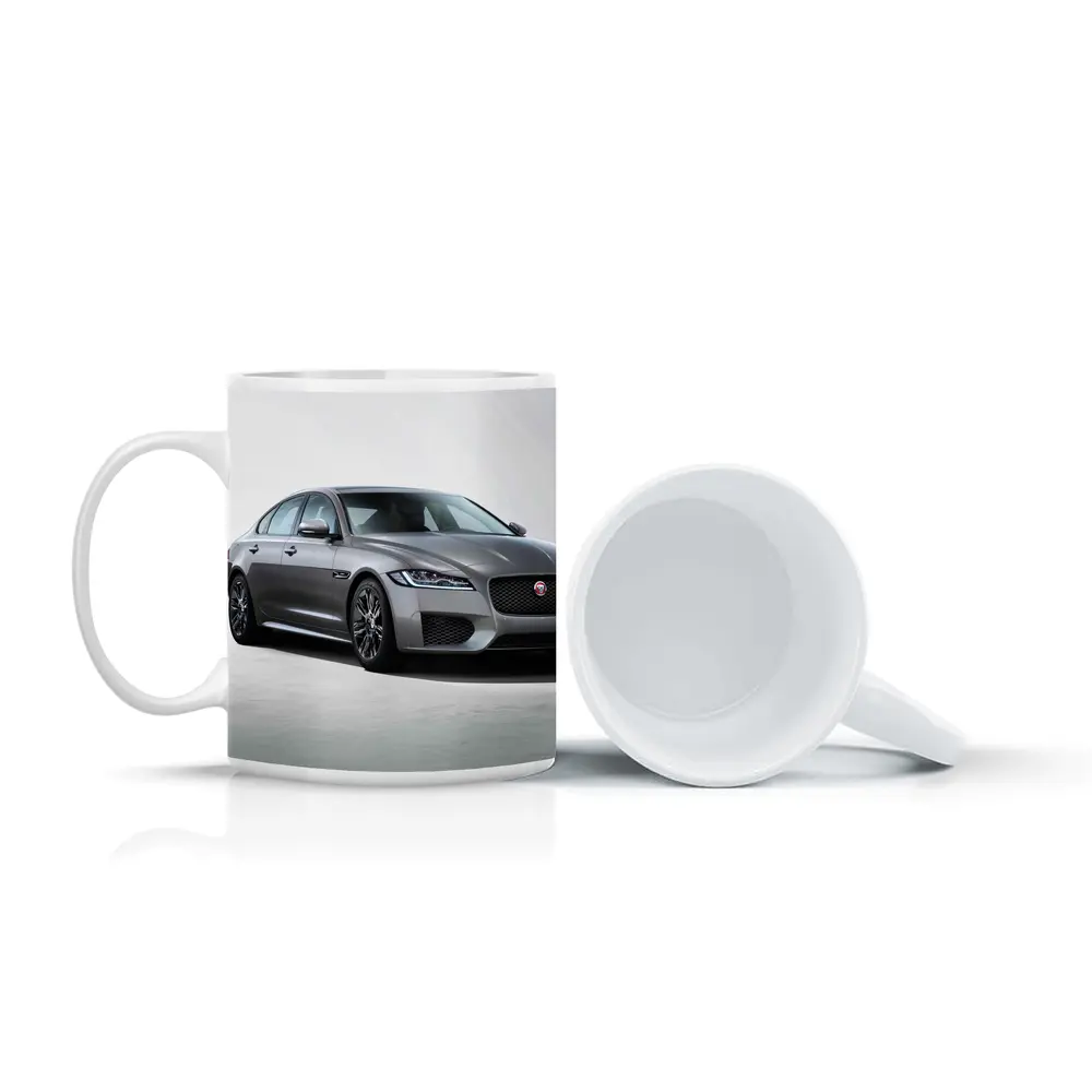 Jaguar XF Chequered Flag Gray Studio Shot – Mugs