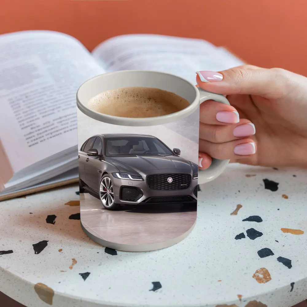 Jaguar XF Sedan Gray Studio Setting – Mugs