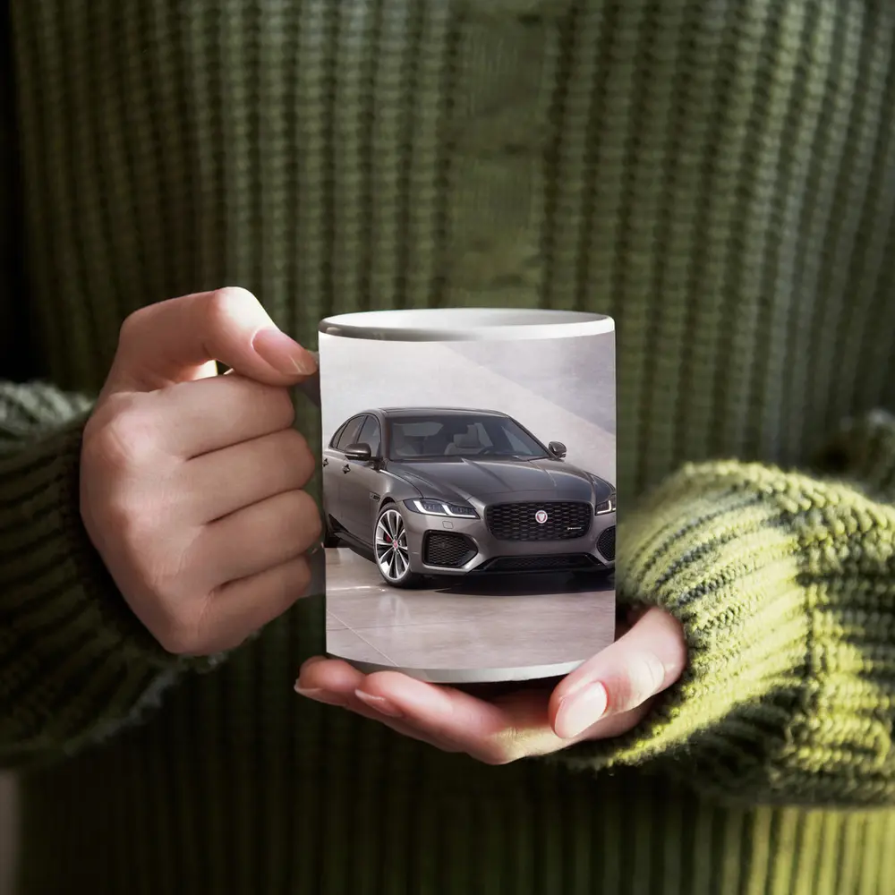 Jaguar XF Sedan Gray Studio Setting – Mugs