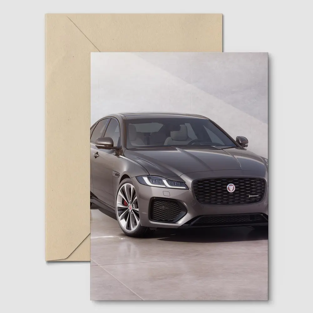Jaguar XF Sedan Gray Studio Setting – Postcards