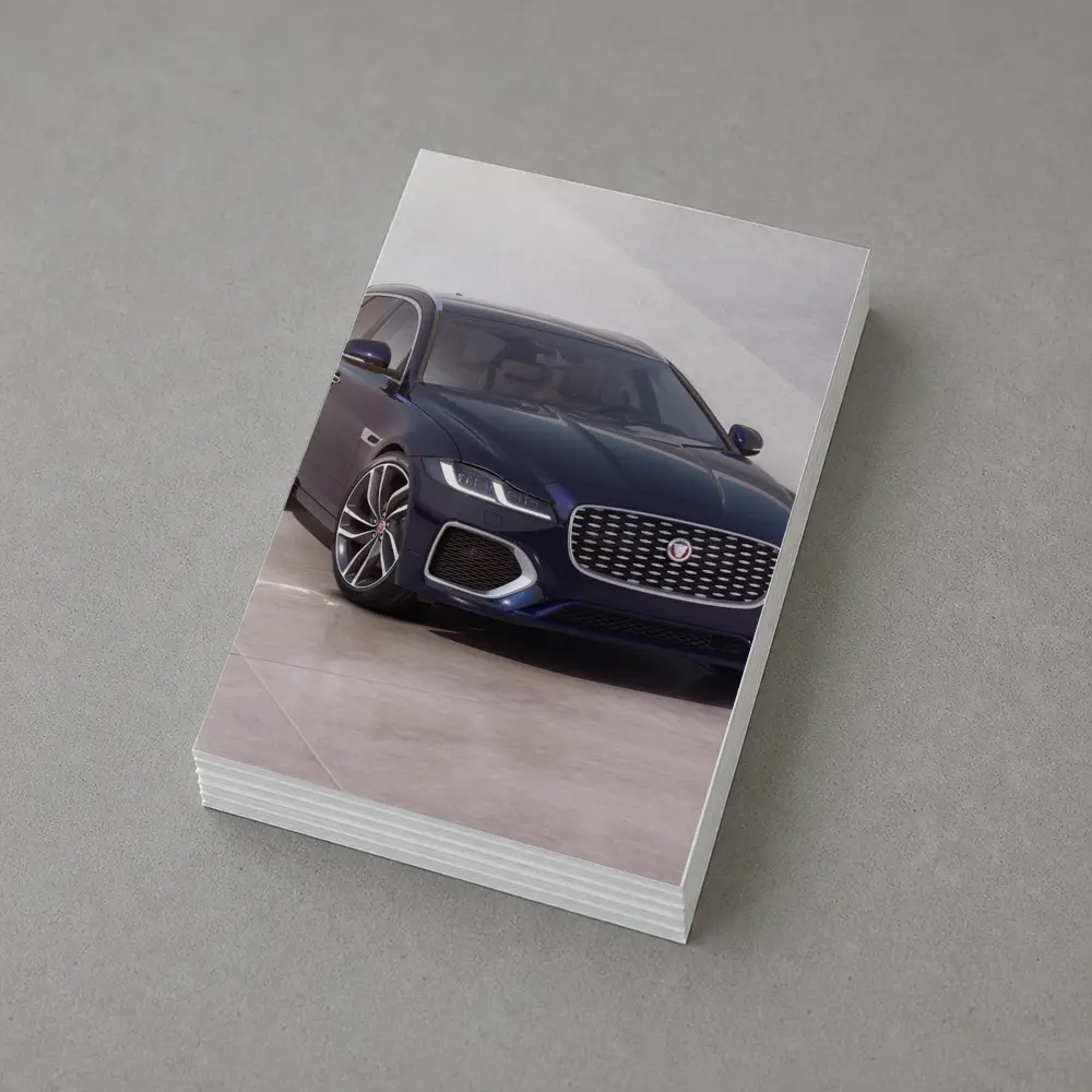 Jaguar XF Sportbrake Blue Studio Setting – Postcards