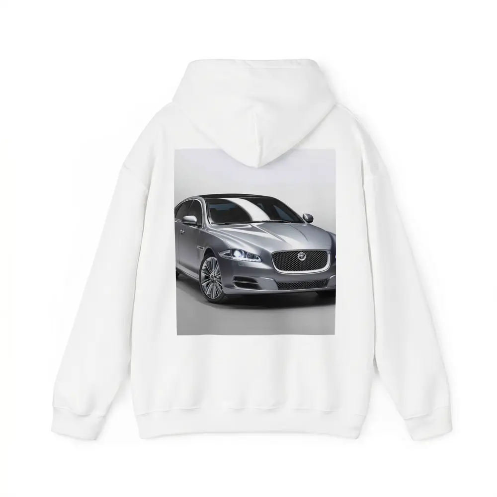 Jaguar XJ Silver Luxury Sedan Studio Shot – Hoodies